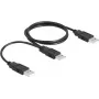 DeLOCK USB 2.0 kabelis Type-A į 2 x Type-A 70 cm Juodas