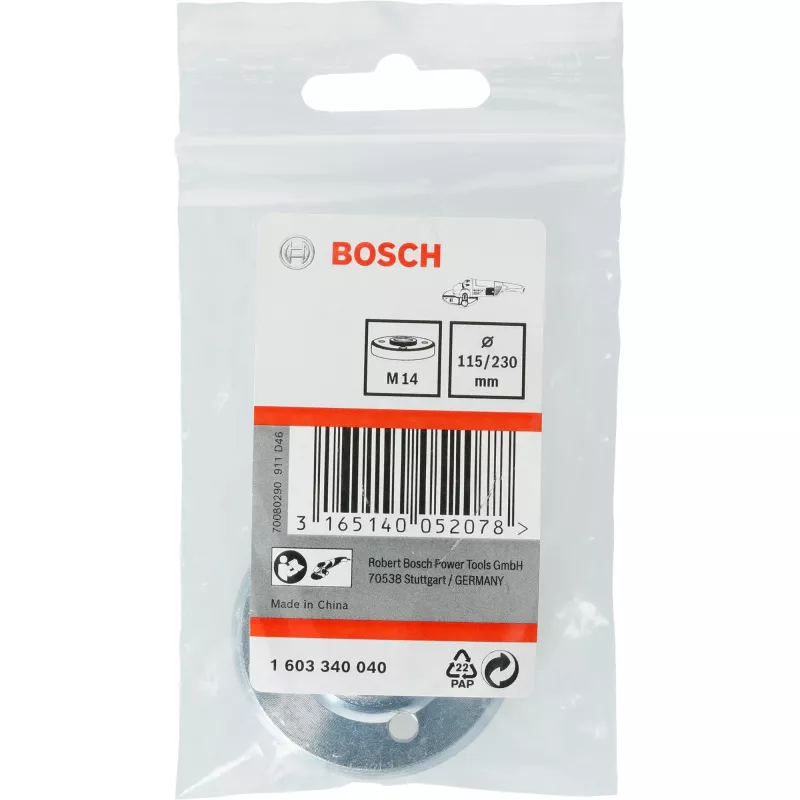 Bosch fiksavimo veržlė, flanšinė veržlė, sidabrinė, metalinė
