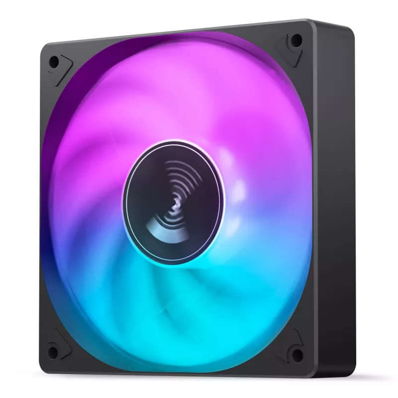 JONSBO SL-120CW 120 mm RGB korpuso ventiliatorius, 3 kontaktų, baltas