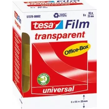 Tesafilm® skaidri juosta, 6 rit., Office Box, 66m x 25mm (11640H)