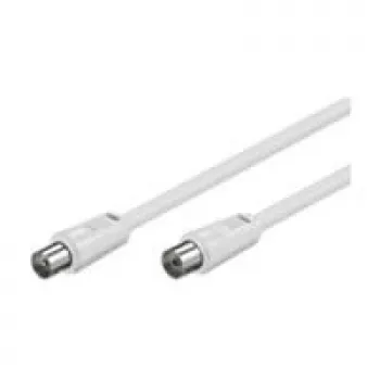 Wentronic Goobay anteninis kabelis, 100% ekranuotas, baltas, 2,5 m - Coax kištukas Koax lizdas (50718)
