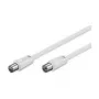 Wentronic Goobay anteninis kabelis, 100% ekranuotas, baltas, 2,5 m - Coax kištukas Koax lizdas (50718)