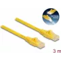 DeLOCK RJ45 kabelis Cat.6A U/UTP Fast Tracing 3 m geltonas