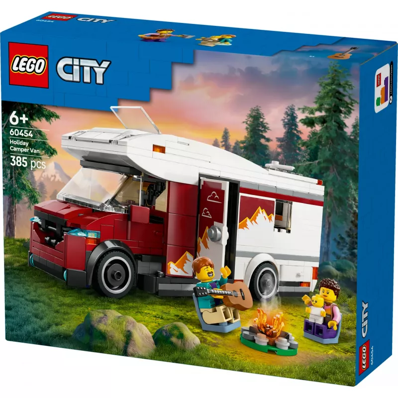 Konstruktorius LEGO City Nuotykių Kempingvagonas 60454, 385 dalių, aukštis 80 mm, nuo 6 metų