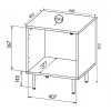 Naktinis staliukų rinkinys Cama Meble HOLE – 2 vnt., 44×40,5×53,5 cm, baltas matinis, MDF/medžio drožlių plokštė, 16 mm rėmas