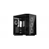 Krux Empero KRXD010 Midi Tower PC korpusas, ATX, su grūdinto stiklo skydu, 4 x 120 mm ARGB ventiliatoriai, juodos spalvos - GPU iki 420 mm, procesoriaus aušinimas iki 155 mm, 2x 3,5" + 3x 2,5" įdėklai