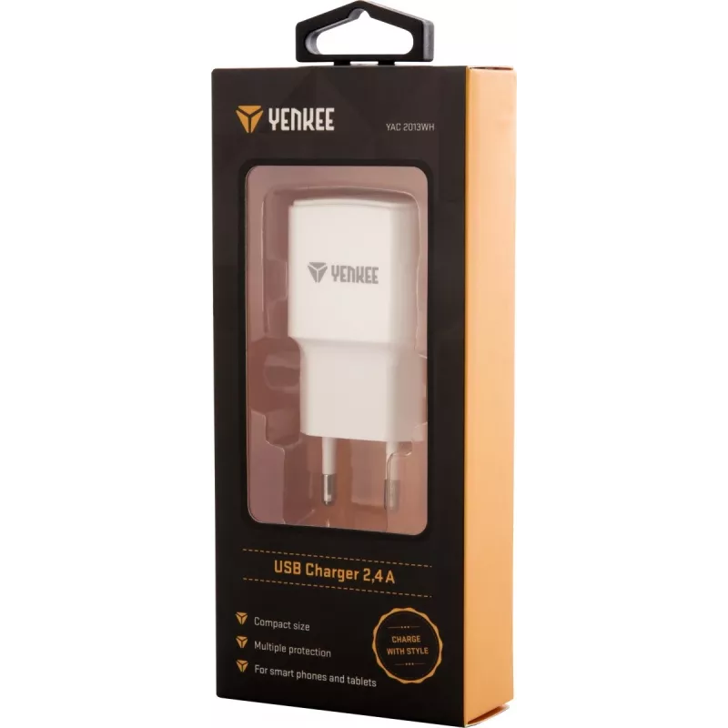 YENKEE USB A sieninis įkroviklis 12W 2.4A