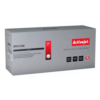Kasečių toneris ActiveJet ATH-53N juodas, suderinamas su HP/Canon, 3500 puslapių, įmontuotas būgnas