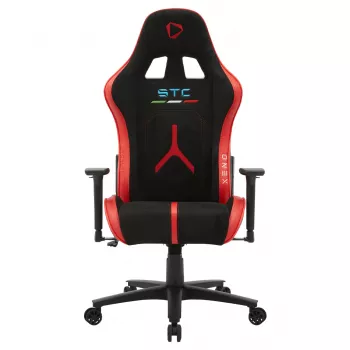 ONEX STC Alcantara L Series biuro/kėdė kompiuterinė, sėdynė su paminkštinimu, atlošas su paminkštinimu, juoda/raudona