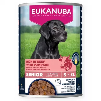 Šlapias šunų ėdalas EUKANUBA Adult Can 400 g — Jautiena ir moliūgas
