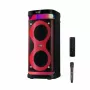 Nešiojama kolonėlė MANTA SPK0601B100, 100 W, Bluetooth, karaoke, belaidis mikrofonas, baterija, ekvalaizeris, disko apšvietimas