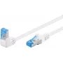 Goobay CAT 6A Patch Laidas 1x 90° kampu, S/FTP (PiMF), Baltas, 2 m - fiksavimo skirtukas viršuje, LSZH Halogen-Free, Varis (51565)