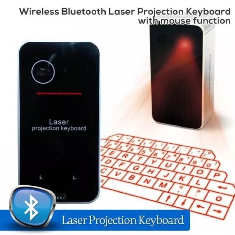 Lazerinė projekcinė klaviatūra Doy kompaktiška nešiojama virtuali Bluetooth klaviatūra