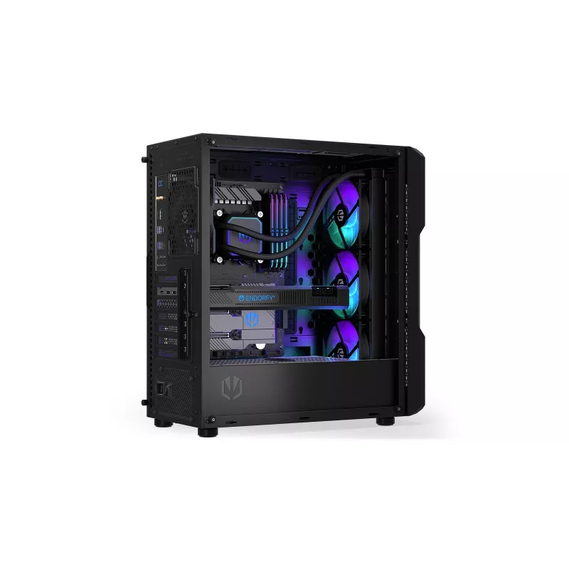 Vandens aušintuvas ENDORFY Navis F360 ARGB Black — 360 mm radiatorius, 3x 120×25 mm ventiliatoriai, 250–1800 RPM, siurblys 1600–2600 RPM, LGA 1700/AM5/AM4