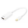 DIGITUS Mini DisplayPort į HDMI Type A adapterio kabelis, 0,15 m