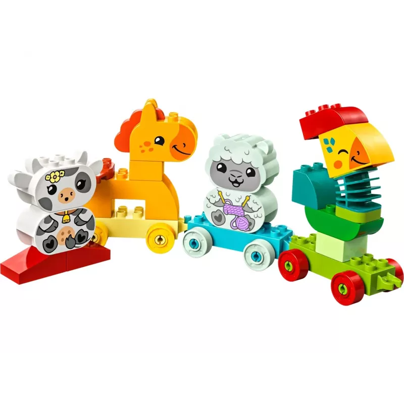 Konstruktorius LEGO DUPLO Gyvūnų traukinukas 10412 — 19 dalių, nuo 1,5 metų