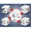 Universalus kelioninis adapteris GEMBIRD TPA-INT-01-W, įvadas 100–250V, G tipo kištukas, 84×56×85 mm