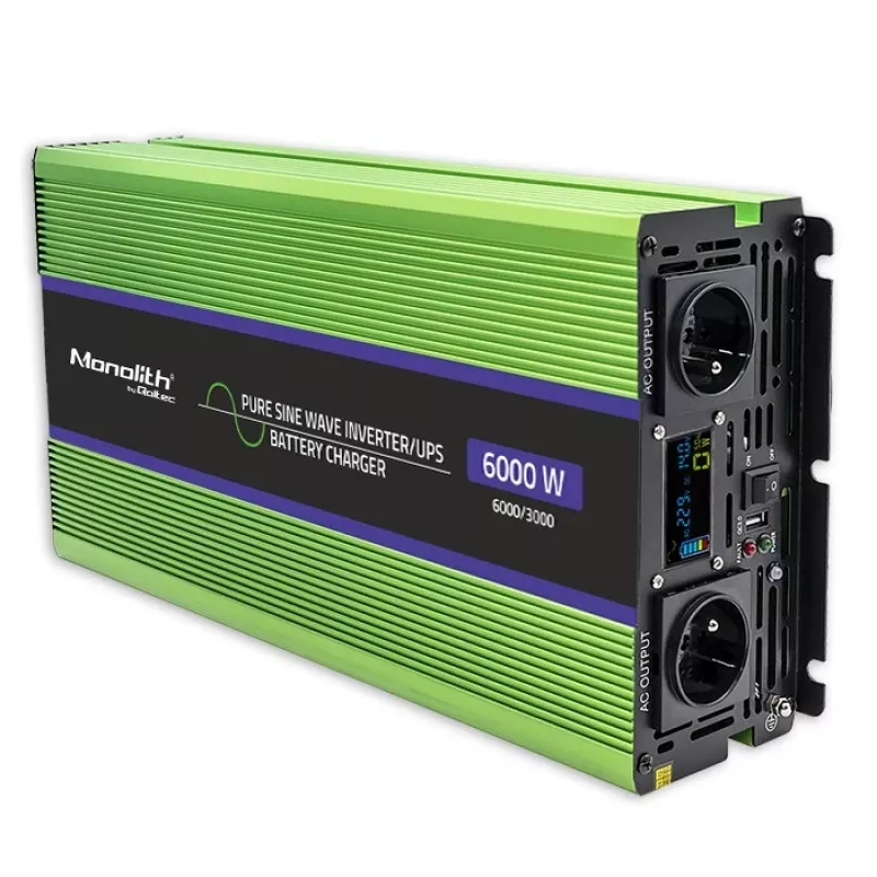 Automobilinis keitiklis Qoltec Monolith 6000 W Green 12 V