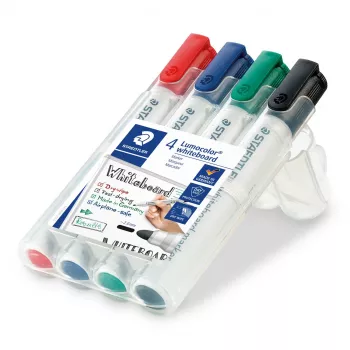 Markeris Staedtler 351 B Chisel antgaliu Juoda Mėlyna Žalia Raudona