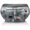 Nešiojamas radijo CD grotuvas Lenco SCD-24TR – FM, 4W, LCD, teleskopinė antena, AC/DC, 6×C baterijos