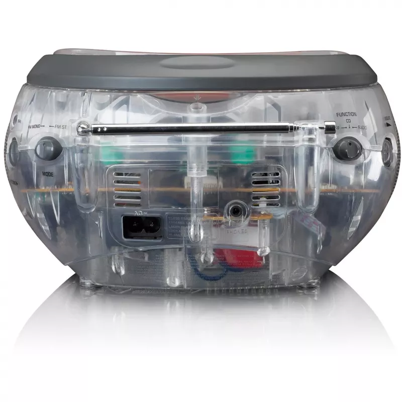 Nešiojamas radijo CD grotuvas Lenco SCD-24TR – FM, 4W, LCD, teleskopinė antena, AC/DC, 6×C baterijos