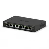 NETGEAR GS308E valdomas L2/L3 Gigabit Ethernet (10/100/1000) jungiklis, 8 prievadai, juodas