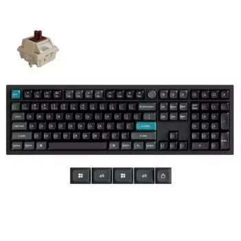 Mechaninė pilno dydžio klaviatūra Keychron Q6 Ultra 8K — USB, RF belaidis, Bluetooth, RGB LED, juoda