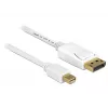 DisplayPort kabelis DeLOCK 83482 Mini DisplayPort 2 m Baltas
