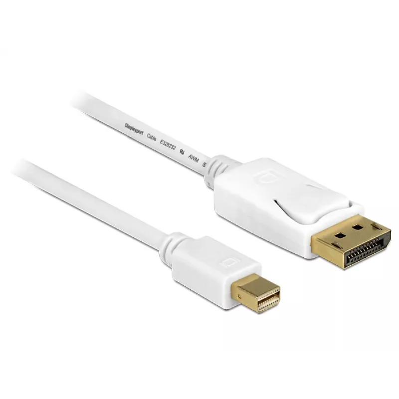 DisplayPort kabelis DeLOCK 83482 Mini DisplayPort 2 m Baltas