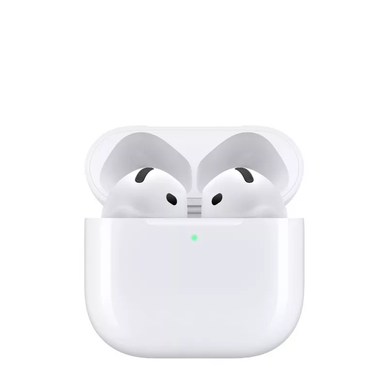 Apple AirPods 4 Belaidės ausinės į ausis – pokalbiams, muzikai, sportui ir kasdienai, baltos, Bluetooth
