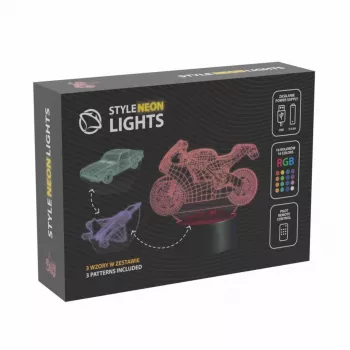 LED dekoratyvinė transporto priemonės lempa MANTA SNL121RGB RGB 3D šviesa automobiliams ir motociklams