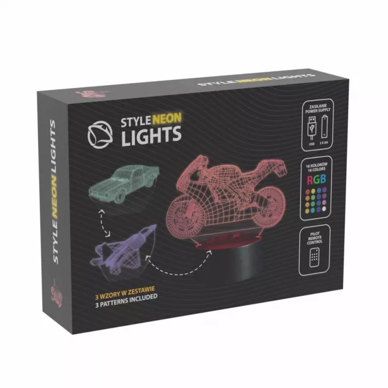 LED dekoratyvinė transporto priemonės lempa MANTA SNL121RGB RGB 3D šviesa automobiliams ir motociklams