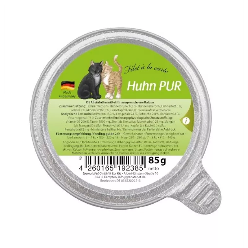 GRANATAPET Filet á la carte Chicken - šlapias kačių maistas - 85 g