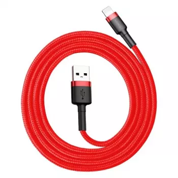 Baseus Cafule USB Lightning kabelis 2.4A 1m (juoda + raudona)