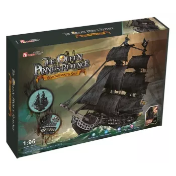 PUZZLE 3D Didelis piratų laivų rinkinys Queen Revenge