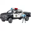 Policijos pikapas BRUDER RAM 2500 Police 02505 – mastelio modelis, žaidimų transporto priemonė