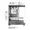 TACENS Mars Gaming MCPRISMA Midi Tower PC korpusas, juodas, grūdintas stiklas, ATX/Micro-ATX/Mini-ITX, 2x3,5 colio + 2x2,5 colio lizdai