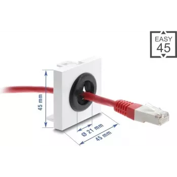 Kabelio įvadas DELOCK Easy 45, 21 mm skersmuo, stalviršiui / skydeliui