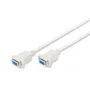 Assmann Zero-Modem jungiamasis kabelis D-Sub9 F/F 1,8 m snap-hoods smėlio spalvos AK-610100-018-E