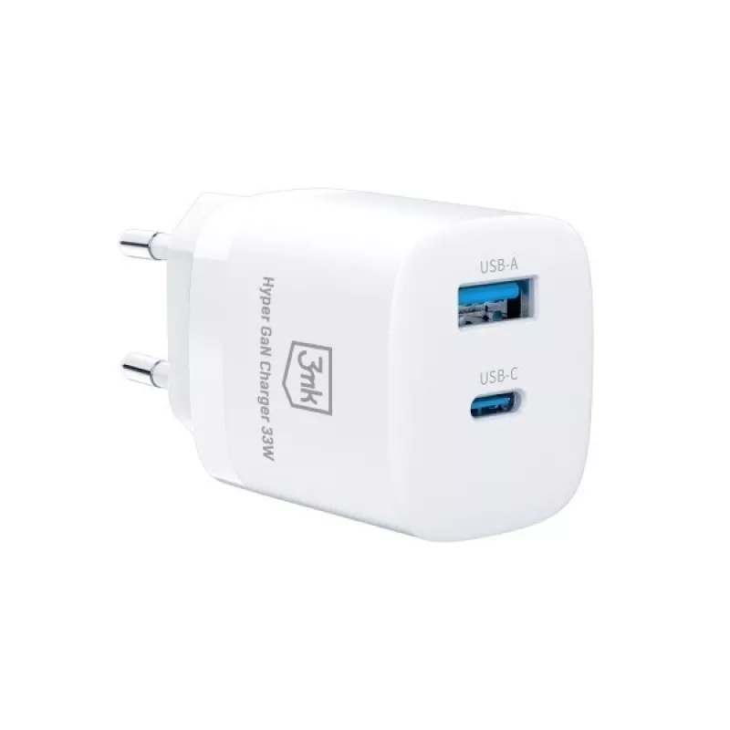33W GaN PD įkroviklis su 1xUSB-A ir 1xUSB-C