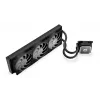 Vandens aušintuvas ENDORFY Navis F360 ARGB Black — 360 mm radiatorius, 3x 120×25 mm ventiliatoriai, 250–1800 RPM, siurblys 1600–2600 RPM, LGA 1700/AM5/AM4