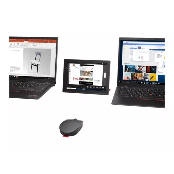 Lenovo Go kelių įrenginių pelė, biuro, ambidekstrinė, RF belaidė + Bluetooth, optinė, 2400 DPI