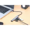 Manhattan USB-A 4 prievadų šakotuvas, 4x USB-A prievadai (1x 5 Gbps USB 3.2 Gen1, 3 x 480 Mbps USB 2.0), maitinamas per USB, aliuminis