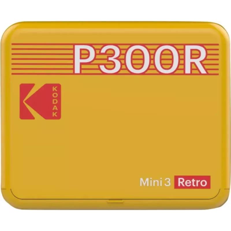 Spausdintuvas Kodak Mini 3 Square Retro Pass Photo Printing Technology Geltona