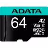 Flash atminties kortelė ADATA 64GB MicroSDXC UHS-I Premier Pro