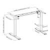 Ergo Office vieno variklio elektrinis stalas, stovimai darbo pozicijai, max. 80 kg, max. aukštis 1160 mm, ER-443