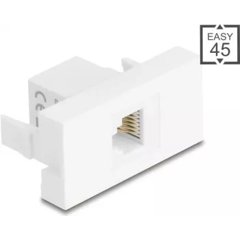 DELOCK RJ12 modulio lizdas 6P6C UTP baltas 90898
