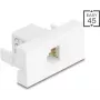 DELOCK RJ12 modulio lizdas 6P6C UTP baltas 90898
