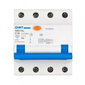 Chint NB310L/3N diferencialinis automatas RCBO, 3P+N, C20, 30mA, A tipo, 6kA