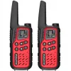 Nešiojamos racijos Baofeng BF-T25E — 16 kanalų, 0,5 W, Li-Ion 1400 mAh, rinkinys 2 vnt. (raudonos)